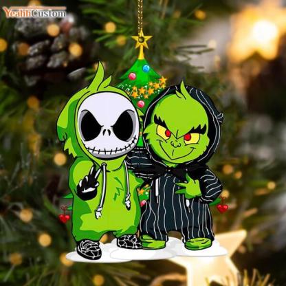 Jack Skellington And Grinch Cut Ornament Christmas Gift  ORN-00357-xinru shop