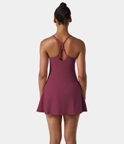 Women's Exercise Workout Dress With Phone Pocket-xinru shop