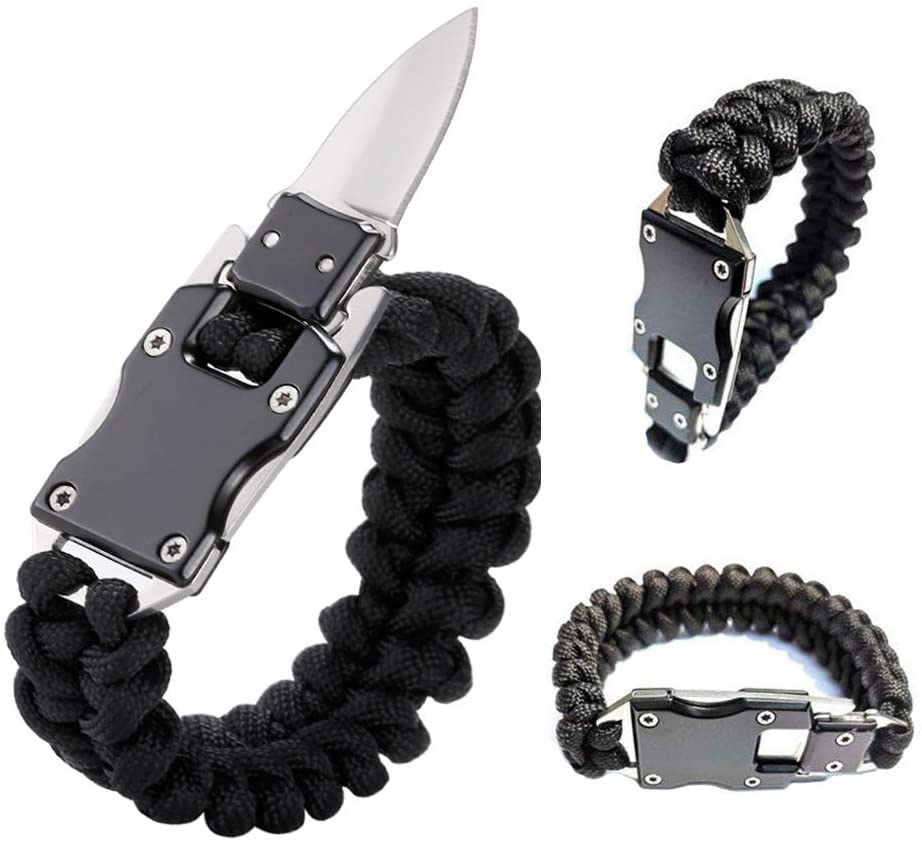 Adjustable Survival Paracord Bracelet Wrist Strap-xinru