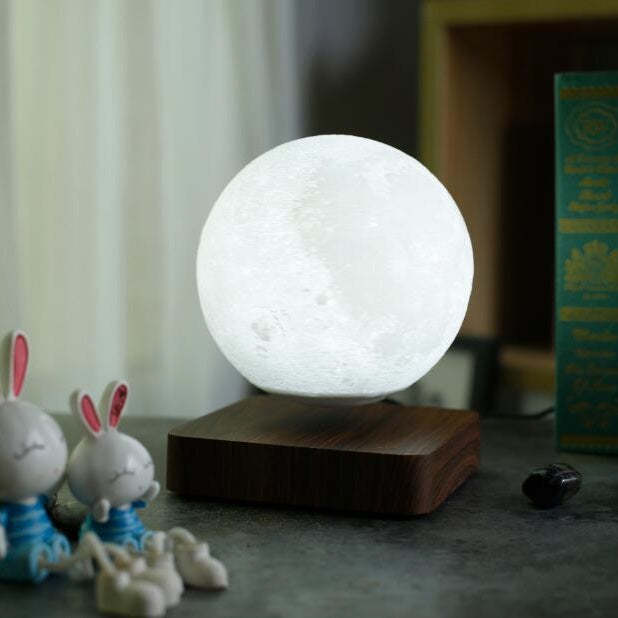 3D Rotating Moon Night Light LED Magnetic Levitation Table Lamp-xinru