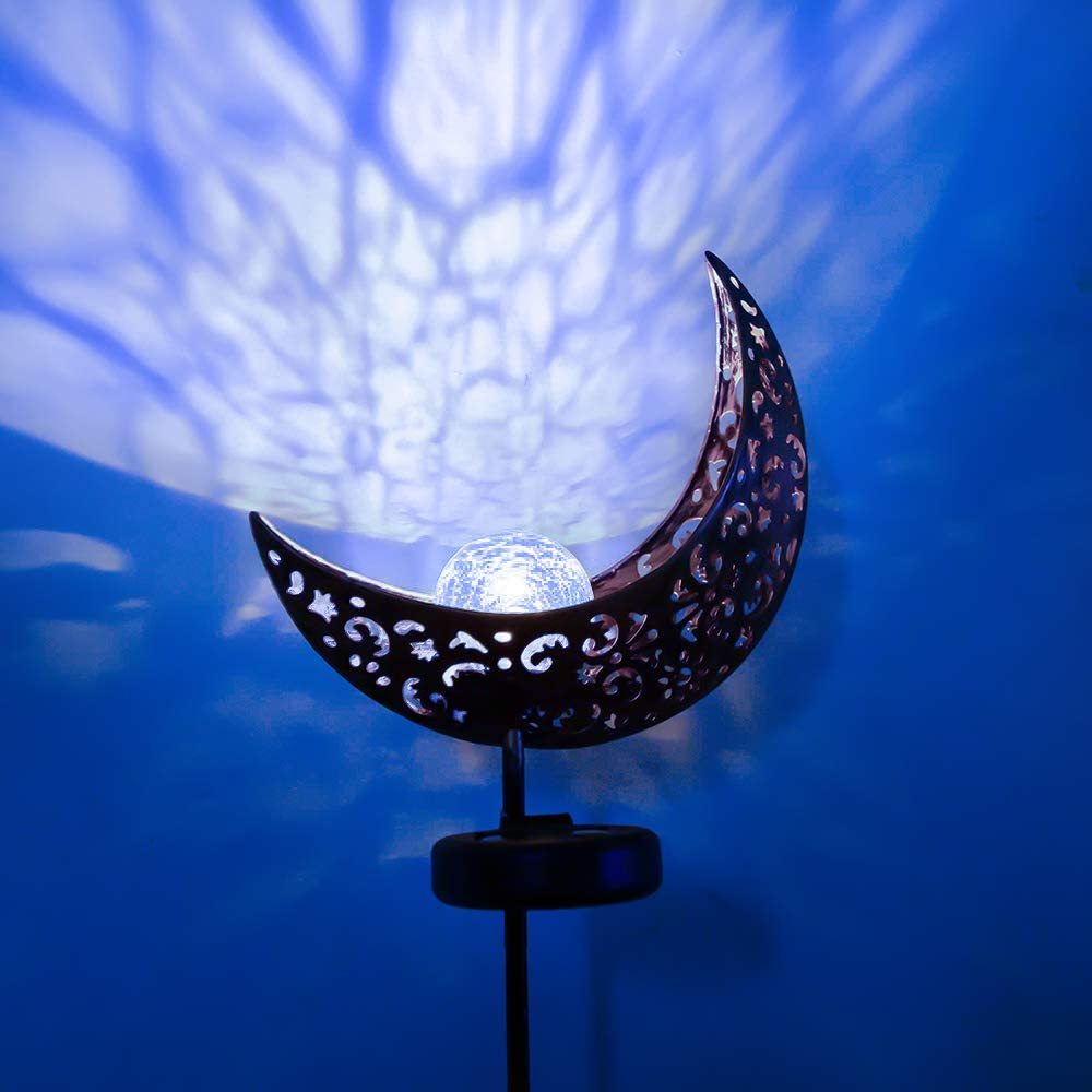 Solar Moon Crackle Garden Decor Light-xinru shop