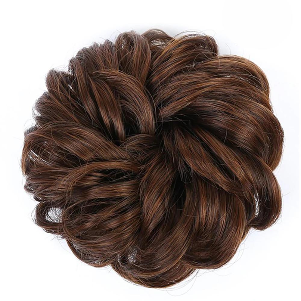 Natural Look Synthetic Messy Hair Bun Scrunchie Extension-xinru