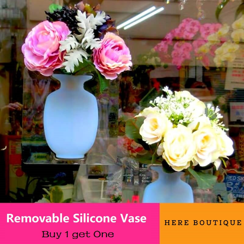 Strong Self Adhesive Wall Hanging Plant Container Silicone Vase-xinru