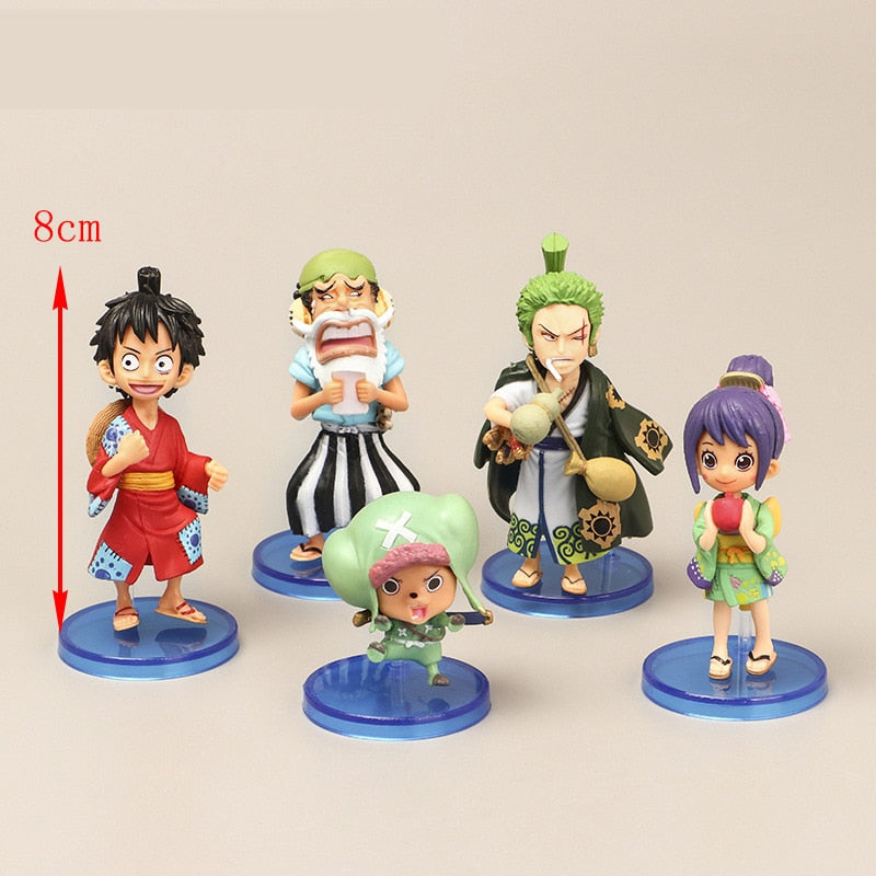 8cm Anime Doll Figure Luffy Solong Sanji Nami Nishiki Eemon Toy Cake Decor-xinru