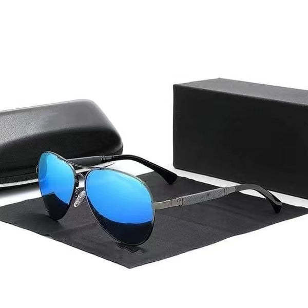Titanium Alloy Sunglasses Polarized Pilot Mirror Eyewear-xinru