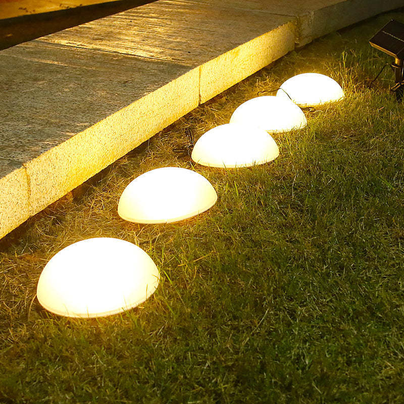 Solar 5 Half Ball LED Outdoor Garden Decorative Lawn Plug Light-xinru