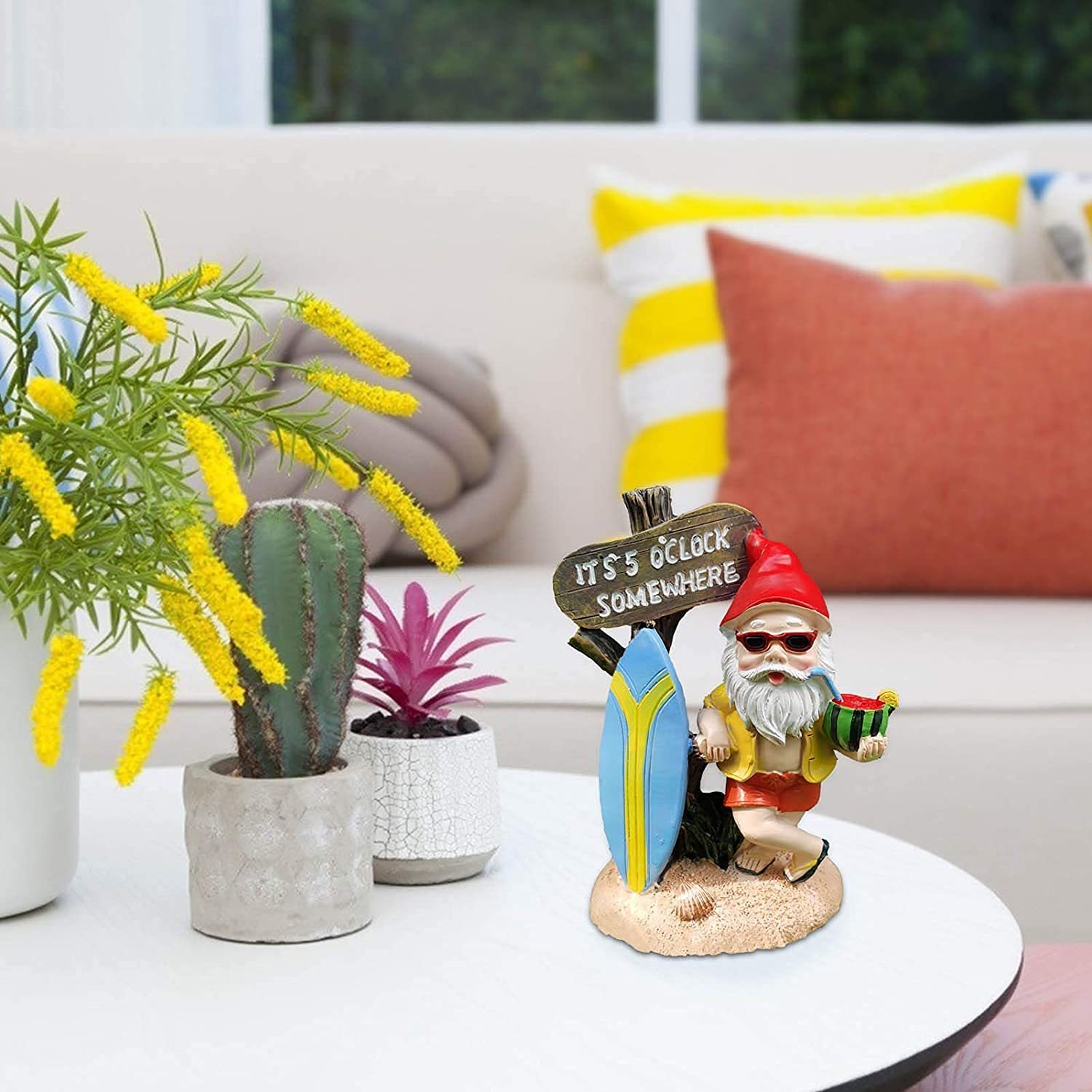 Summer Surf Gnome Garden Statue Little Resin Dwarf-xinru