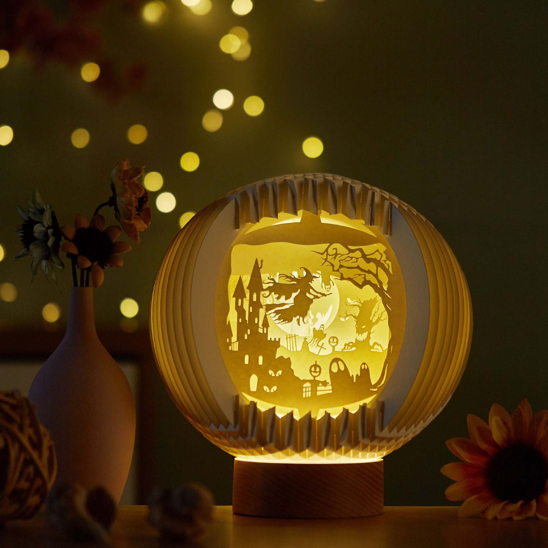 Paper Art Light And Shadow DIY Handmade Creative Paper Carving Lamp-xinru