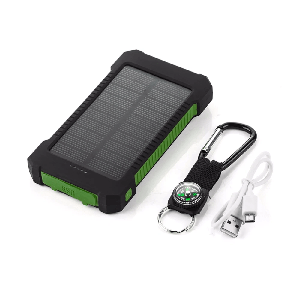 20000mAh Dual-USB Waterproof Solar Portable  Compass Battery Charger-xinru