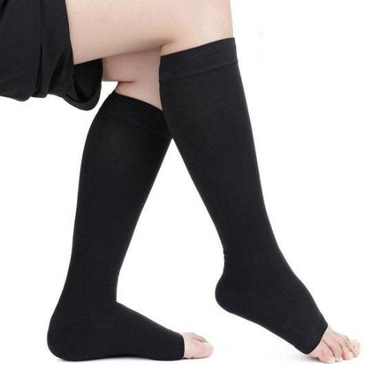 Open Toe Compression Socks - Easy to Put On Toeless Support Stockings!-xinru