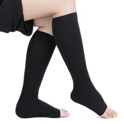 Open Toe Compression Socks - Easy to Put On Toeless Support Stockings!-xinru
