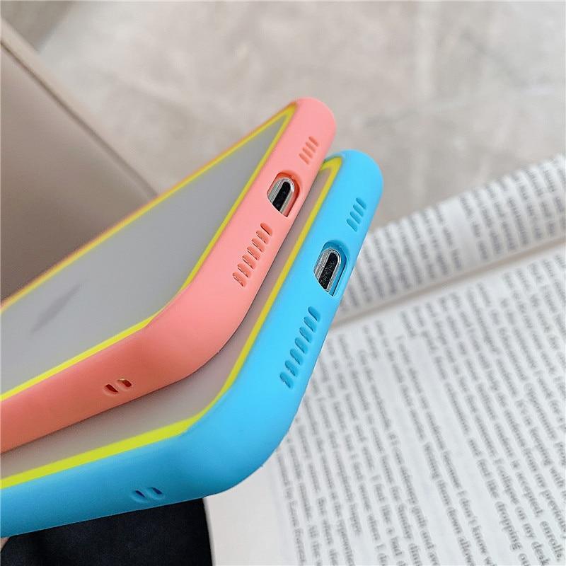 Clear Splicing Candy Color Case-xinru