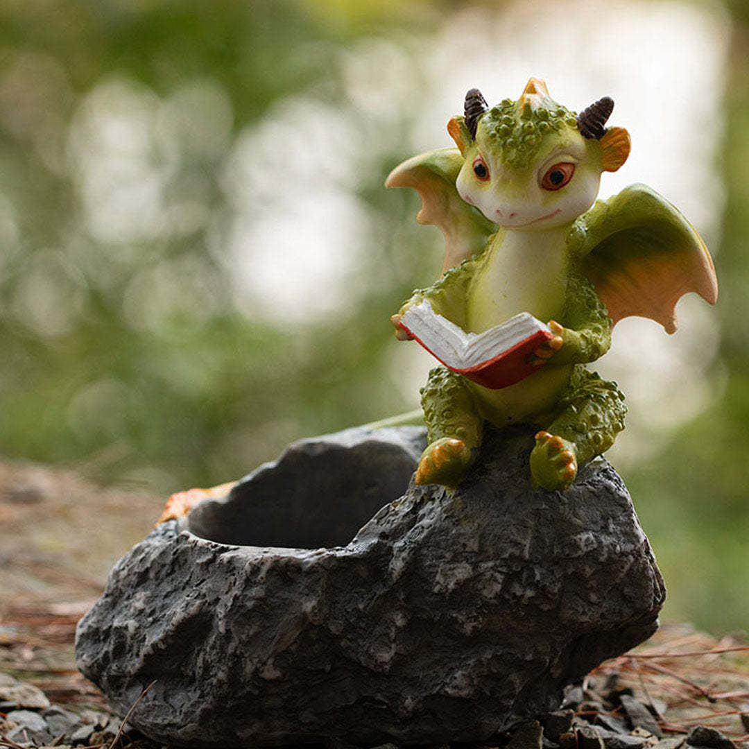 Creative Cute Cartoon Little Dinosaur Flower Pot Resin Simulation Animal Decoration-xinru