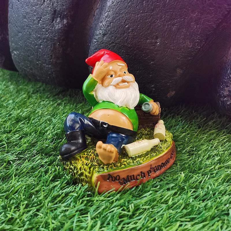 Funny Drunk Garden Dwarf Garden Gnome-xinru