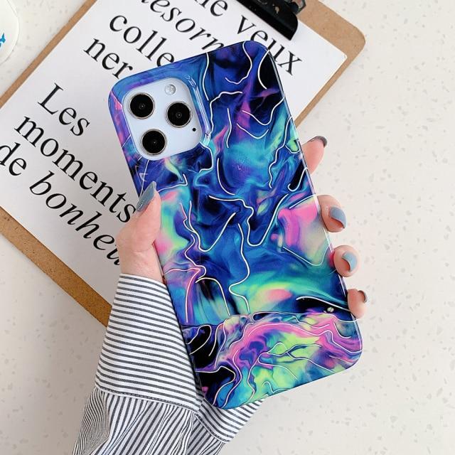 Abstract Laser Marble Case-xinru