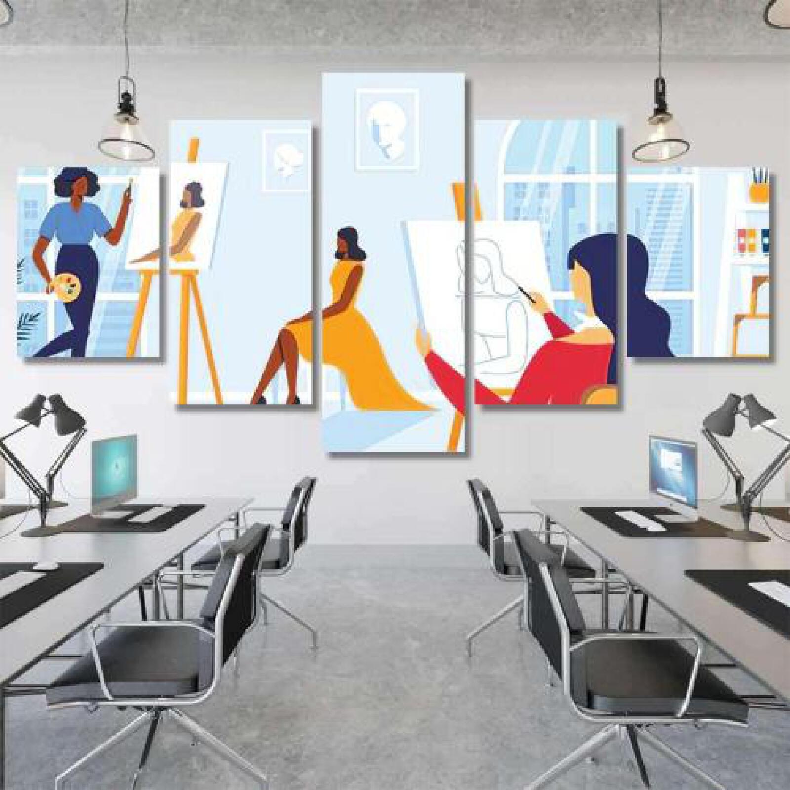 Young Women Painting Girl Model Sitting-xinru shop