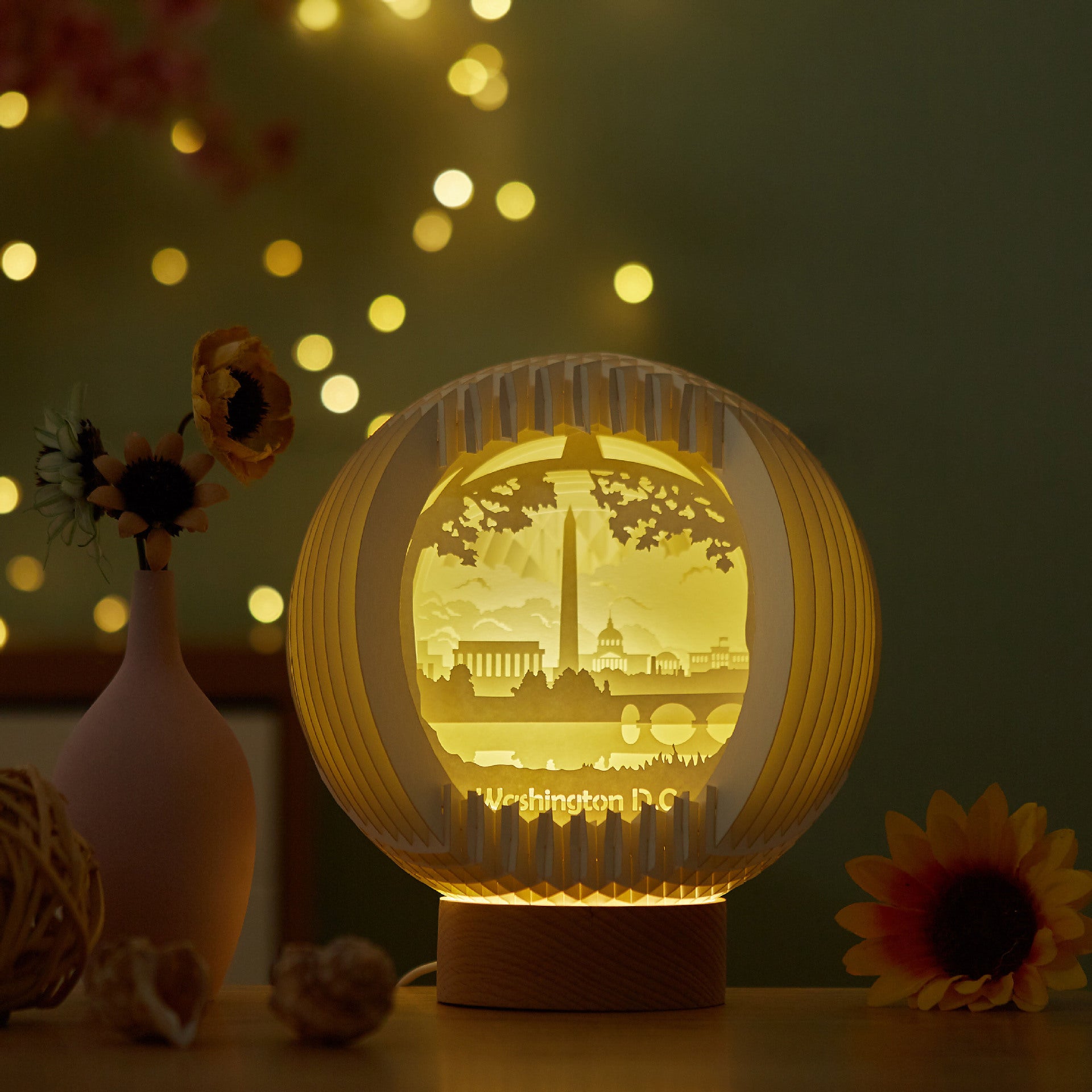 Paper Art Light And Shadow DIY Handmade Creative Paper Carving Lamp-xinru