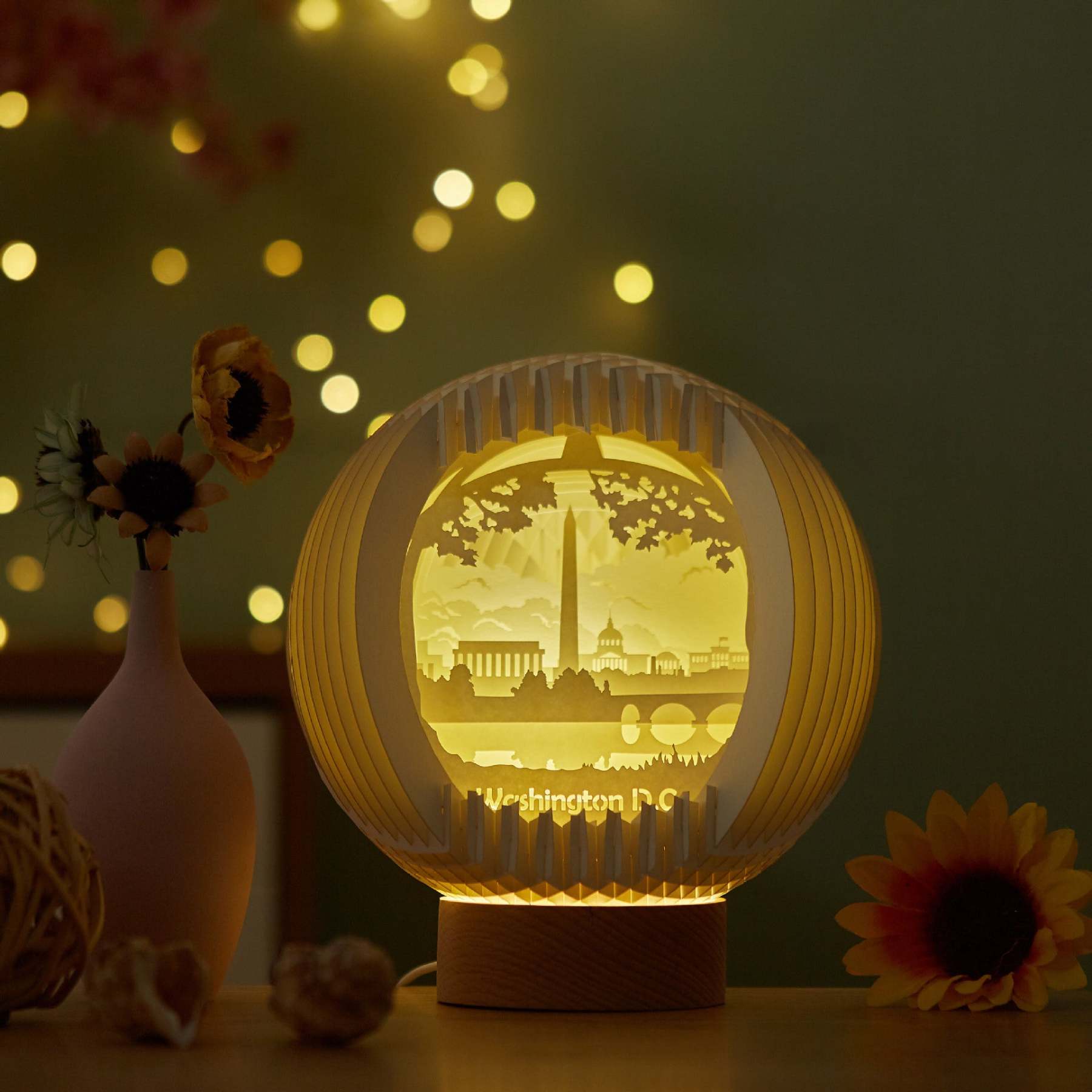 Paper Art Light And Shadow DIY Handmade Creative Paper Carving Lamp-xinru