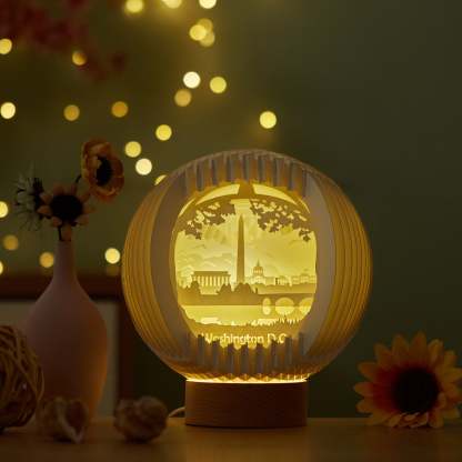 Paper Art Light And Shadow DIY Handmade Creative Paper Carving Lamp-xinru