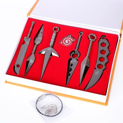 Naruto Armor Metal Cosplay Props Kakashi Madara Sword Set Pendant Dagger Dart-xinru