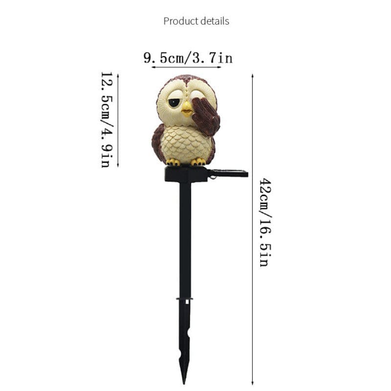 Outdoor Solar Owl Lights Stake Lights Garden Ornaments-xinru