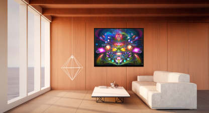 Dimitri the Frog Trippy Psychedelic Tapestry Wall Hanging-xinru shop