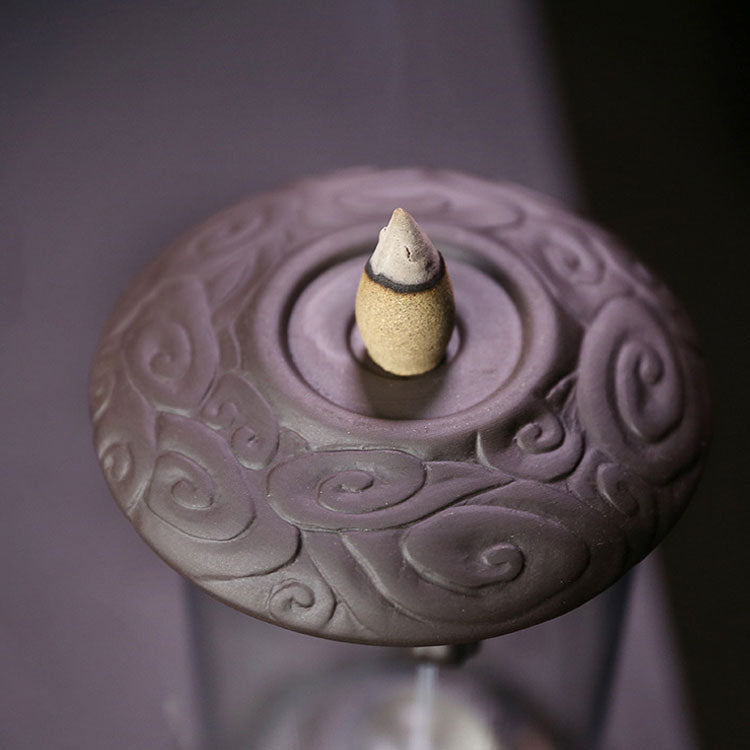 LED Light Dragon Waterfall Incense Burner With Windproof-xinru