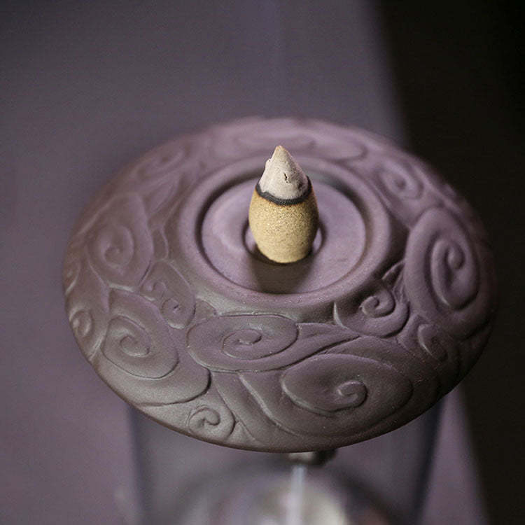 LED Light Dragon Waterfall Incense Burner With Windproof-xinru