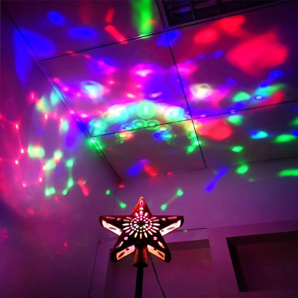 3D Hollow Gold Silver Star Christmas Tree Topper-xinru shop