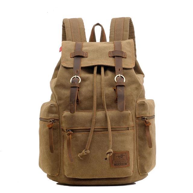 Vintage Travel Canvas Rucksack Backpack-xinru
