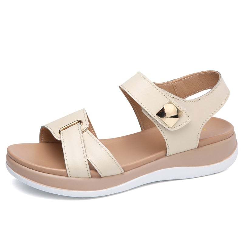 2022 Women Sandals Platform leather Ladies Sandals-xinru