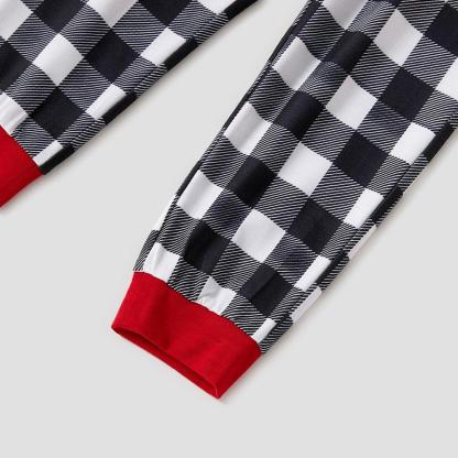 Plus Size Christmas Snowman Face and Letter Print Family Matching Long-sleeve Pajamas Sets-xinru shop