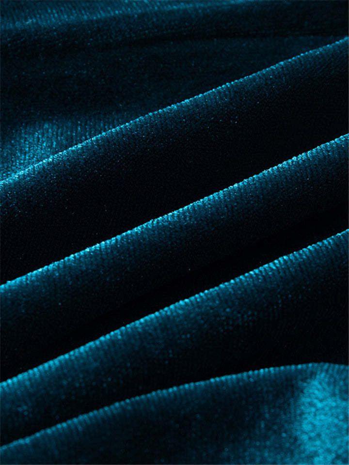 Women Velvet Shorts Casual High Waist Sexy Ruffle Shorts-xinru