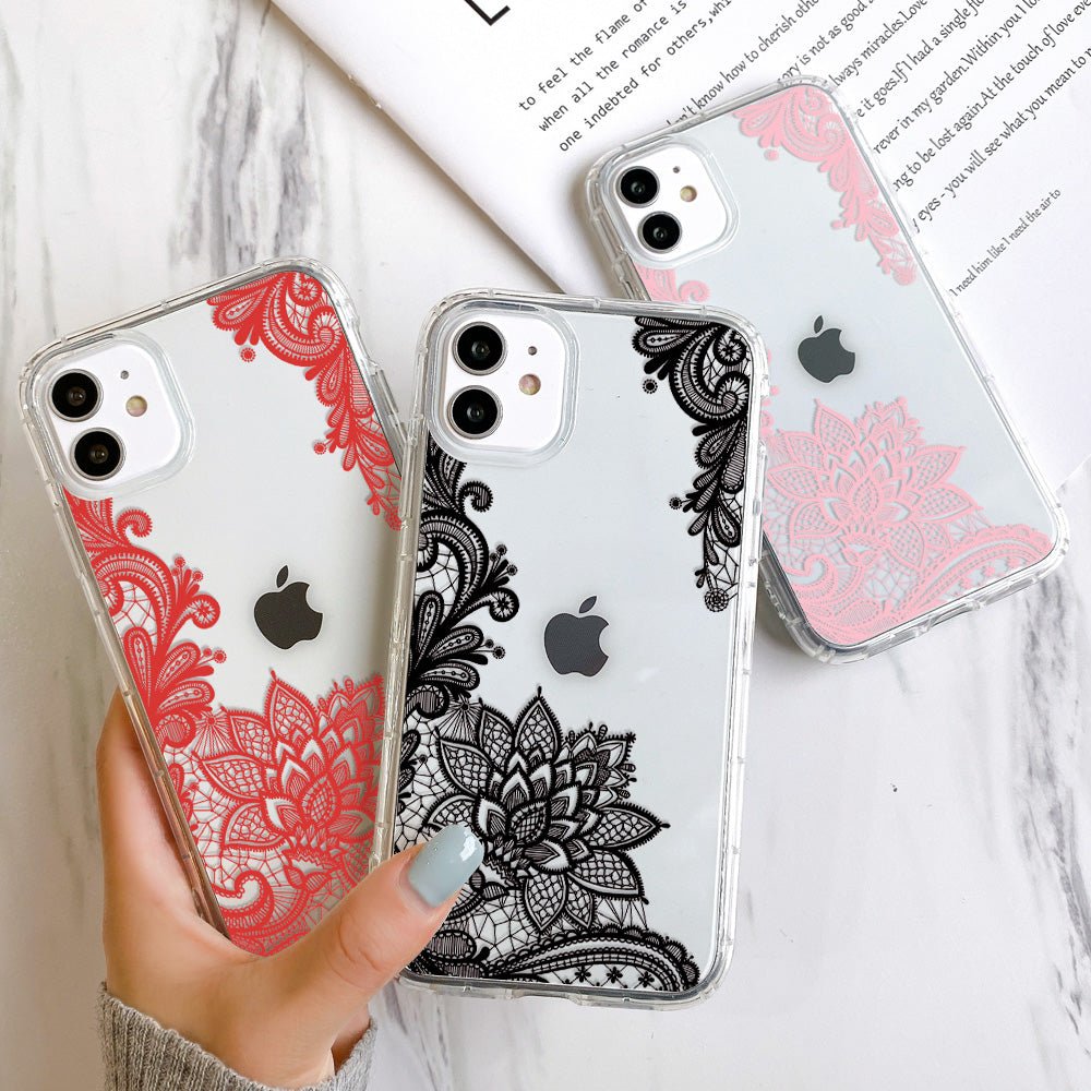 Clear Lace Flower Case-xinru