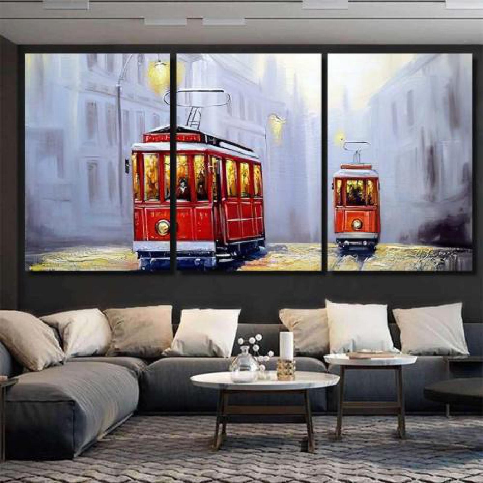 Tram Old City Oil Paintings Landscape-xinru shop