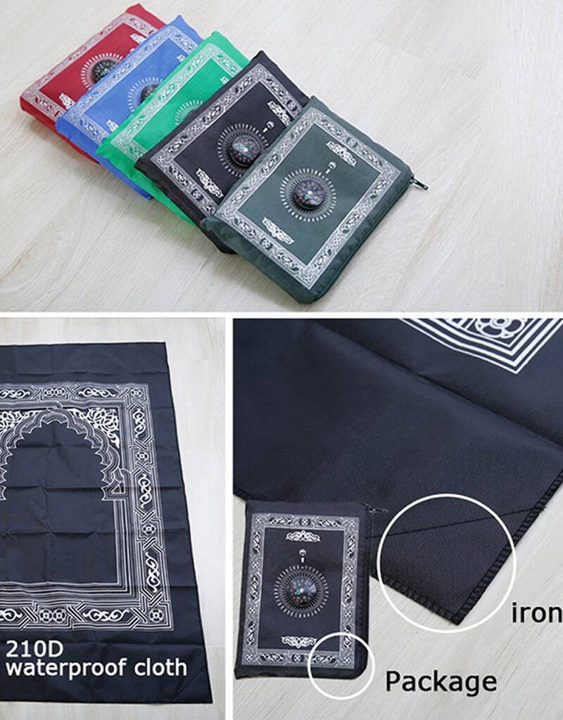 Islamic Prayer Rug Portable Pocket Mat Ramadan Gift-xinru