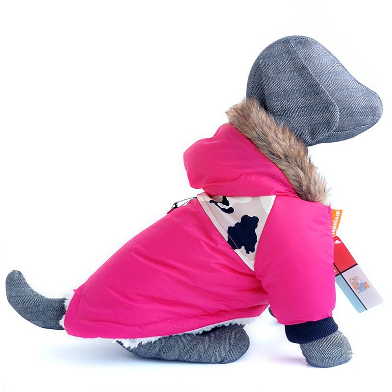 Warm Two-Legged Plush Vest Hoodie | Autumn And Winter Clothes for Small Dog-xinru