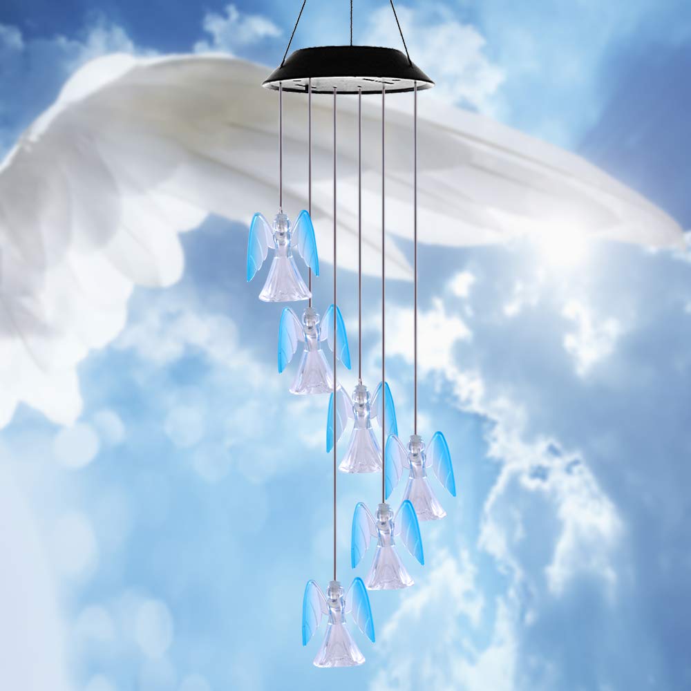 Acelist Lucky Angel Solar Wind Chimes For Outside LED Lights-xinru