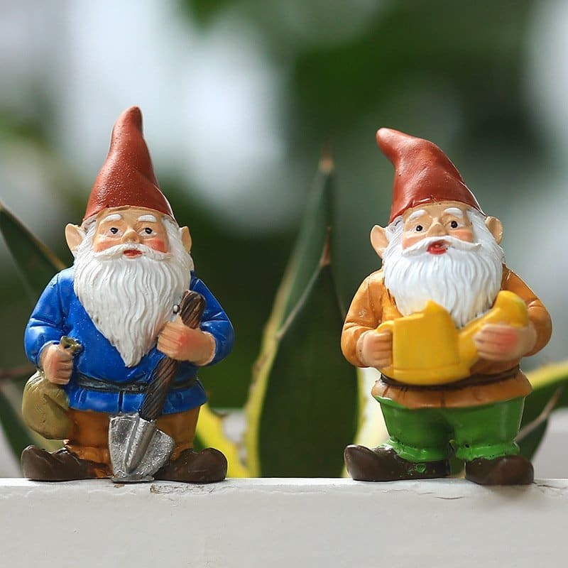 Desktop Ornament Garden Gnome Statue Resin Figurines Set Funny Swedish Dwar-xinru