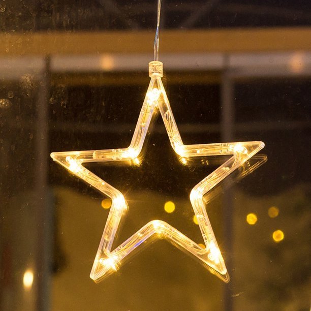 Christmas Lights LED Window Sucker Lamp Battery-Operated for Window Decorations-xinru shop