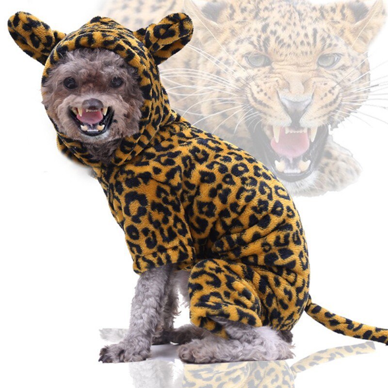 Cheetah Dog Costume  Dog Halloween Costumes  Cat Halloween Costumes-xinru