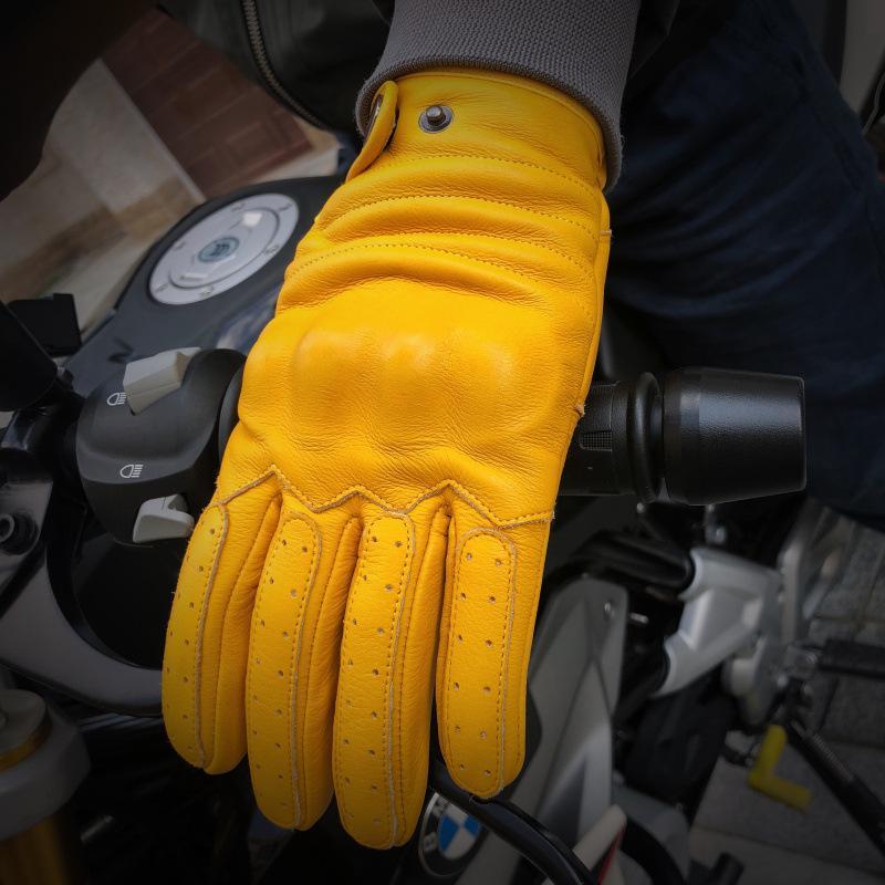 Motorcycle Leather Gloves touch screen-xinru shop