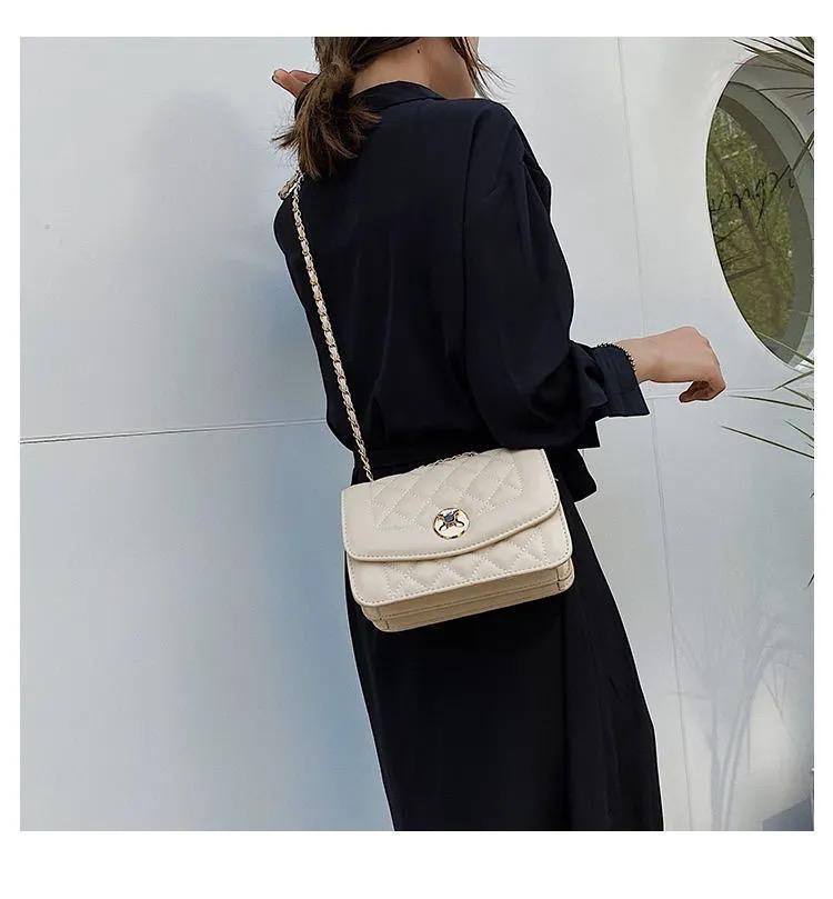 シンプルなワンショルダーチェーンバッグメッセンジャーバッグ-xinru shop