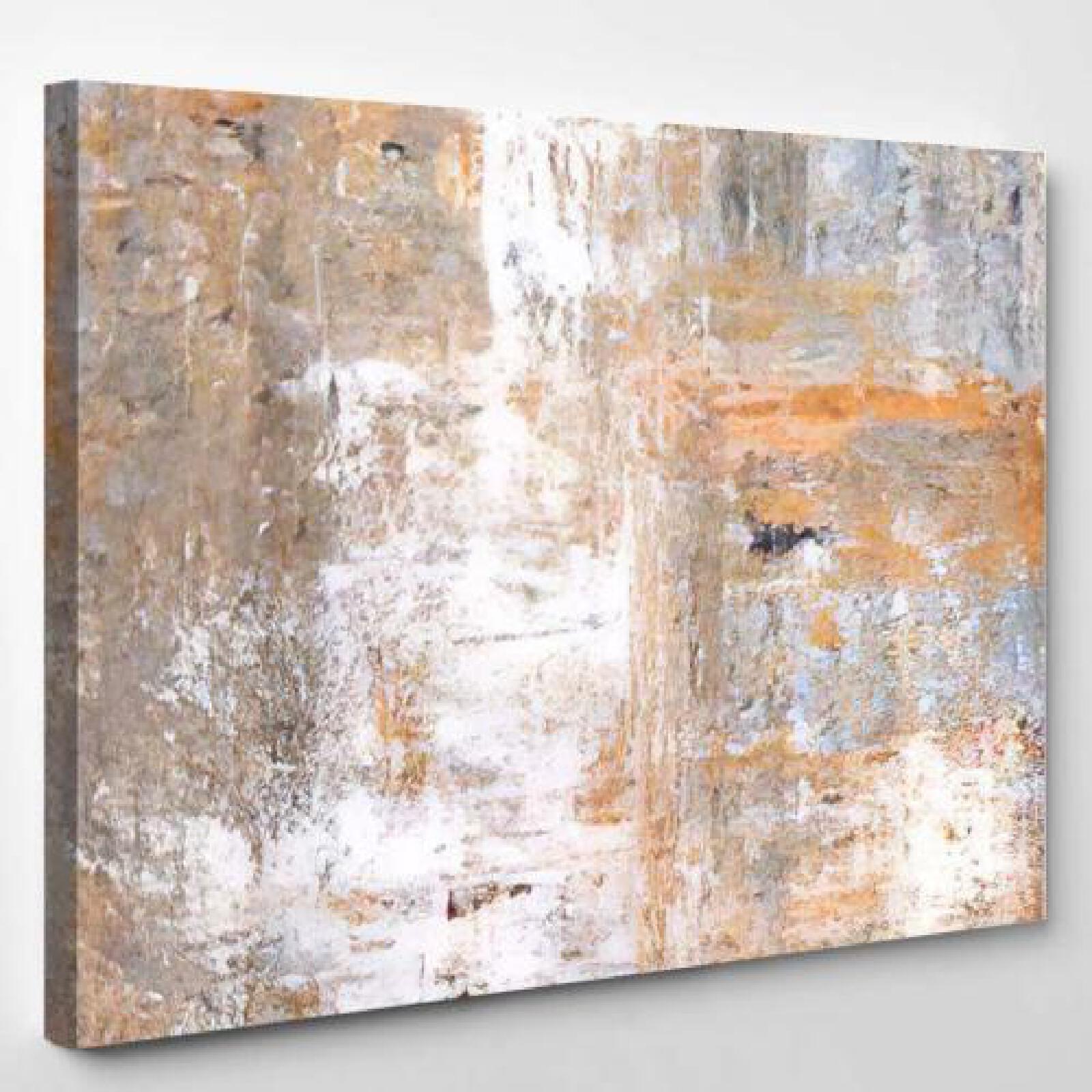 Brown Grey Abstract Art-xinru shop