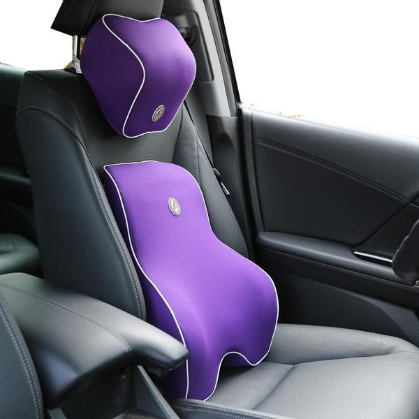 Memory Foam Lumbar Back Support Cushion Headrest Pillow For Driver-xinru shop