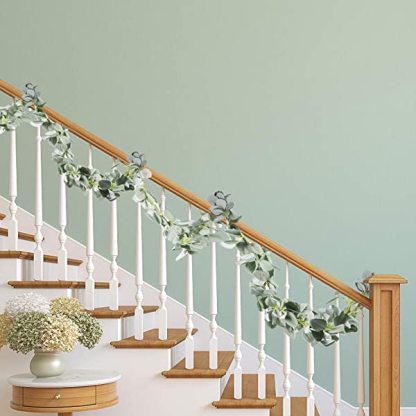 Lamb閳ユ獨 Ear Greenery Garland Faux Eucalyptus Garland Summer Garland-xinru