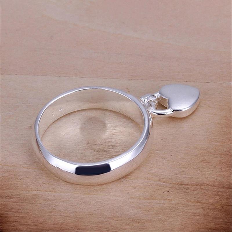 Women's Dangling Heart Lock Charm Ring-xinru