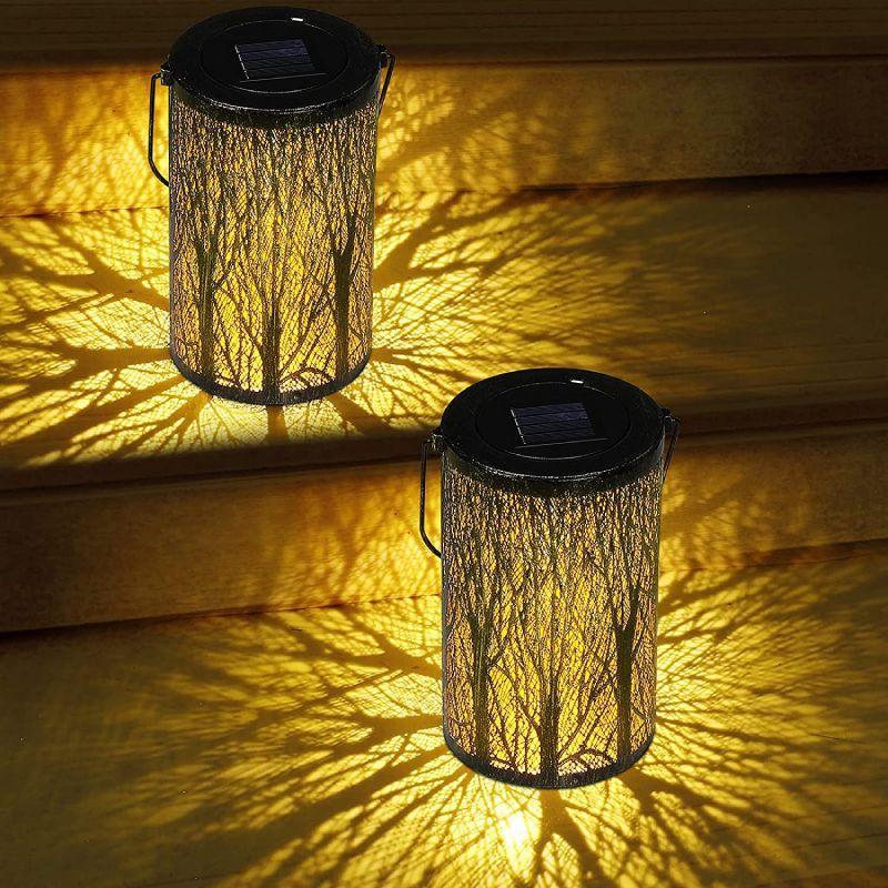 Solar Tree Pattern Lantern Light-xinru shop