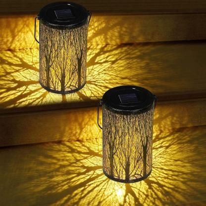 Solar Tree Pattern Lantern Light-xinru shop