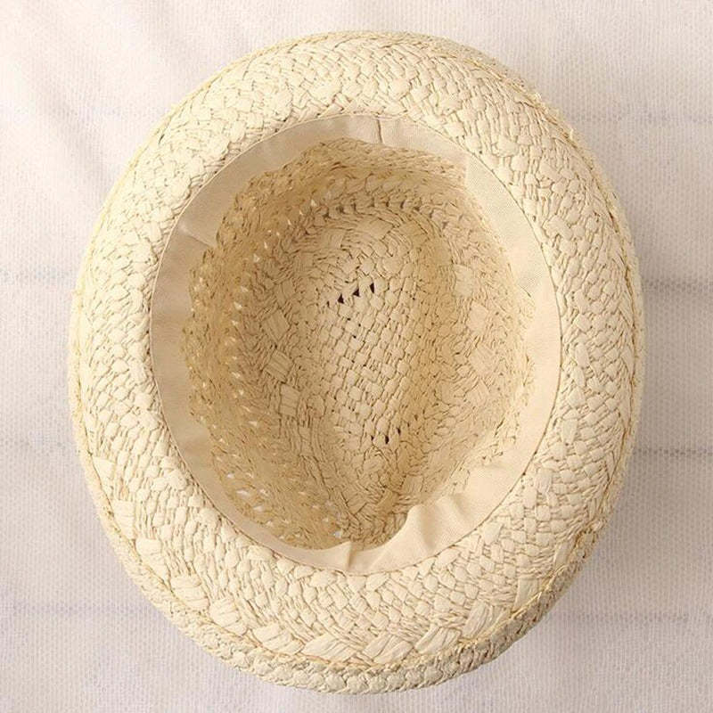 Men's Straw Fedora Vintage Panama Hat-xinru